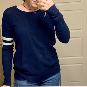 American Eagle Navy Striped Sweater